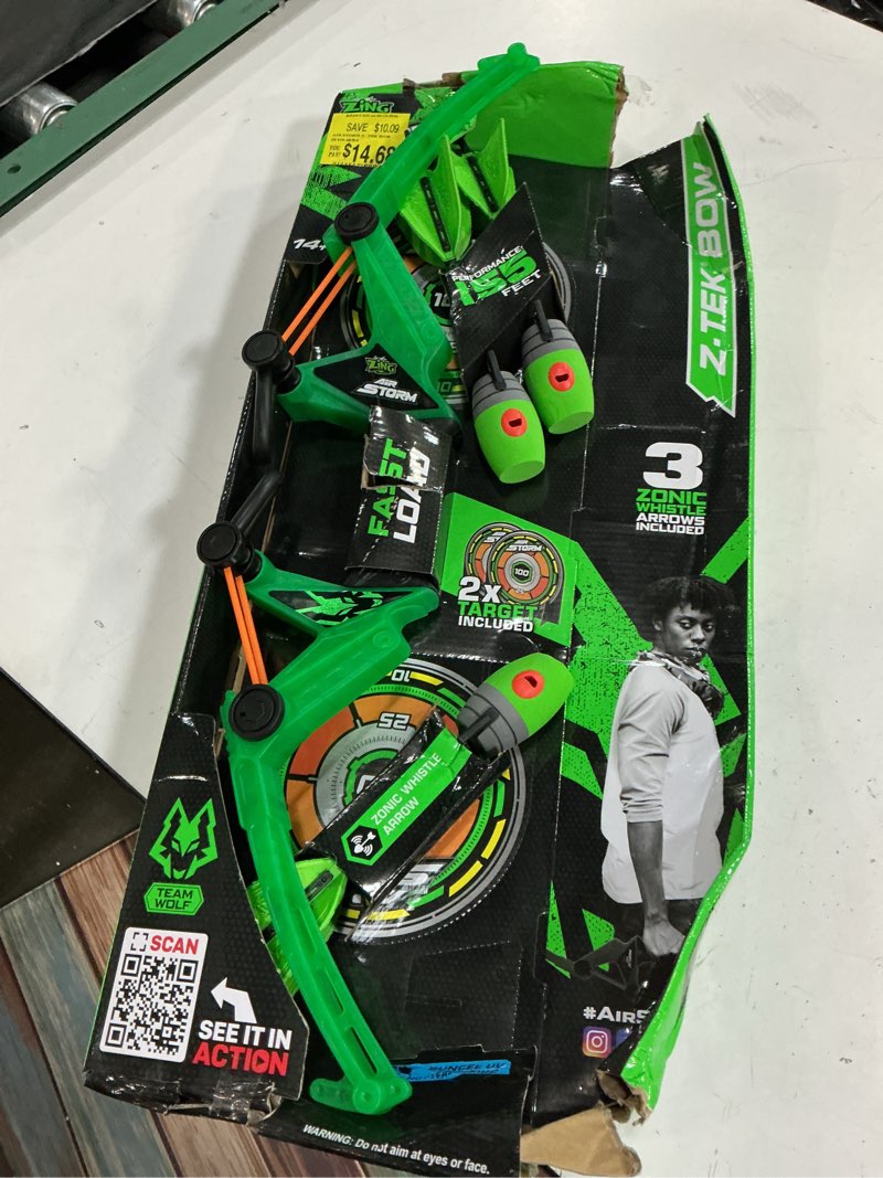 Condition photo showing Good Condition for nib zing sports air-storm z-tek bow & 3 arrows - 2 available