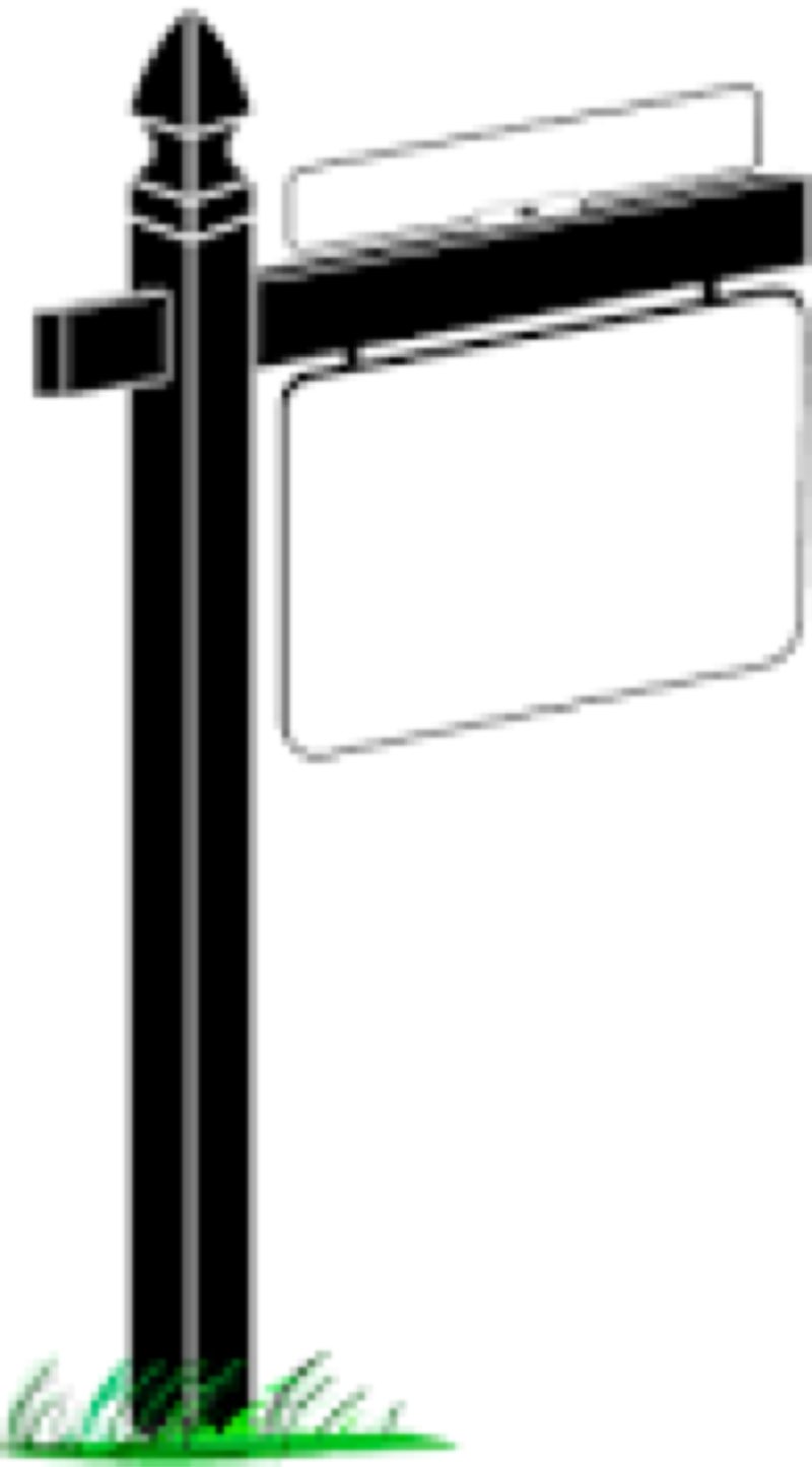 Qikdesign Vinyl PVC Real Estate Sign Post 6' Tall (Connected type), Black Realtor Yard Sign Post wit