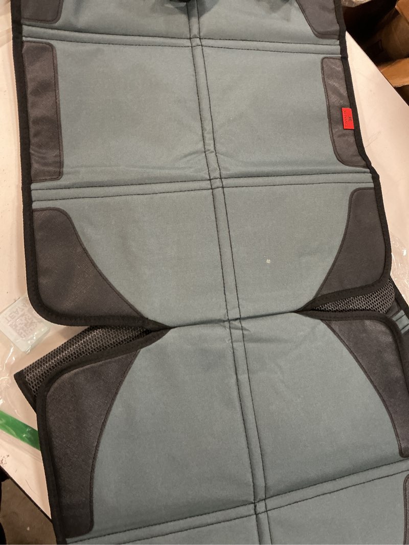 Condition photo showing Good Condition for car seat protector 1 pack car seat cushion mat thickest padding,waterproof 600d fabric car seat covers for non-slip backing mesh pockets for baby and pet (gray, 2 pack) gray 2 pack