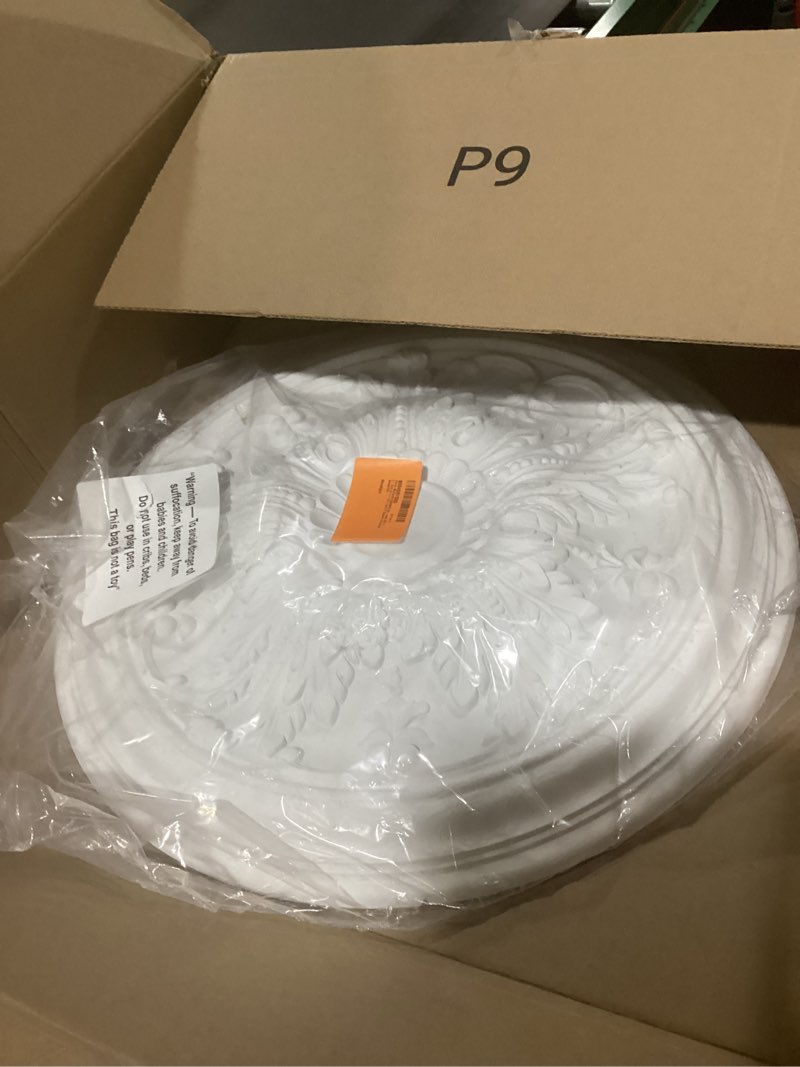 Condition photo showing Good Condition for Ekena Millwork CM20DA 20-Inch OD x 3-Inch ID x 1 1/2-Inch P Damon Ceiling Medallion Primed