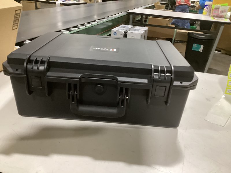 Condition photo showing As Is for Lykus HC-3010 Waterproof Hard Case with Customizable Foam Insert, Interior Size 11.81x7.87x4.72 in, Suitable for Pistol, Small Drone, Camcorder, Action Camera, and More