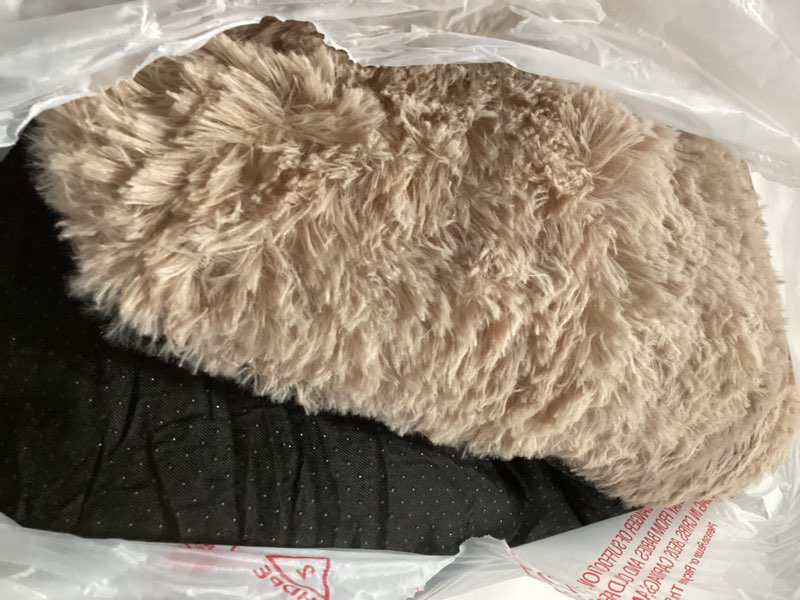 Condition photo showing As Is for JOEJOY Large Dog Bed Crate Pad, Deluxe Plush Washable Dog Beds Fulffy Soft Kennel Pad Anti-Slip Pet Sleeping Mat for Extra Large Medium Small Dogs, 40" x 27", Beige XL(40"x27"x4") Beige