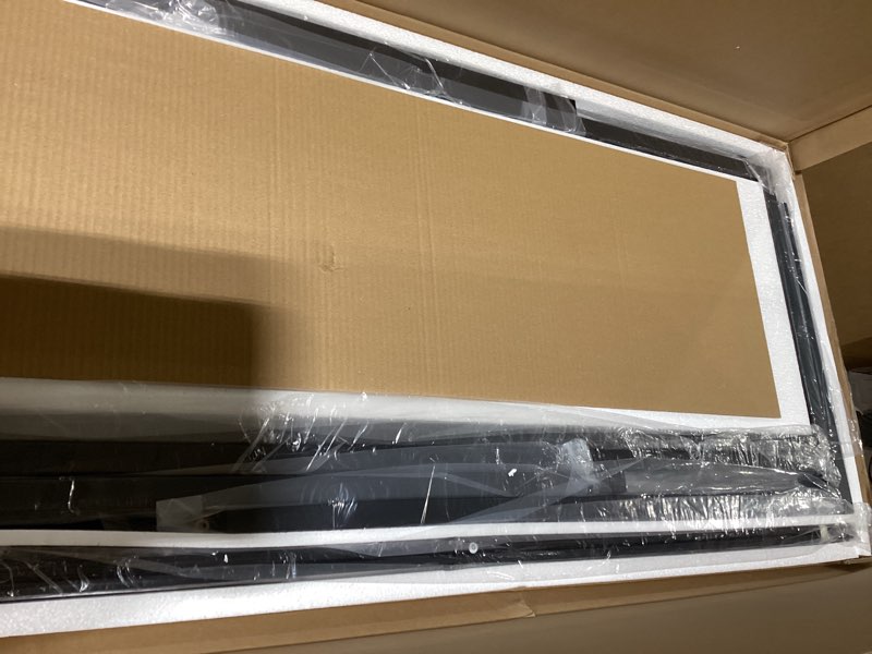 Condition photo showing New/Like New for dumos 44 in computer desk for home office, modern study work table simple style for bedroom, writing desks with x-shaped reinforcement, black