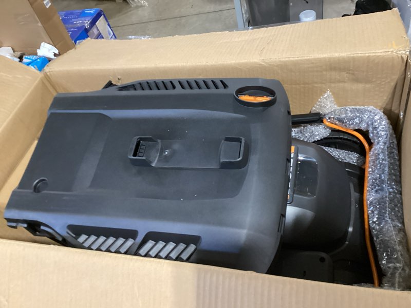 Condition photo showing Good Condition for worx 14" cordless lawn mower, 2 in 1 electric mower cuts quietly, compact & lightweight push lawn mower with 6-position height adjustment for small yards, 2 batteries & charger included, wg779 14" 40v mower w/(2) 4.0ah batteries