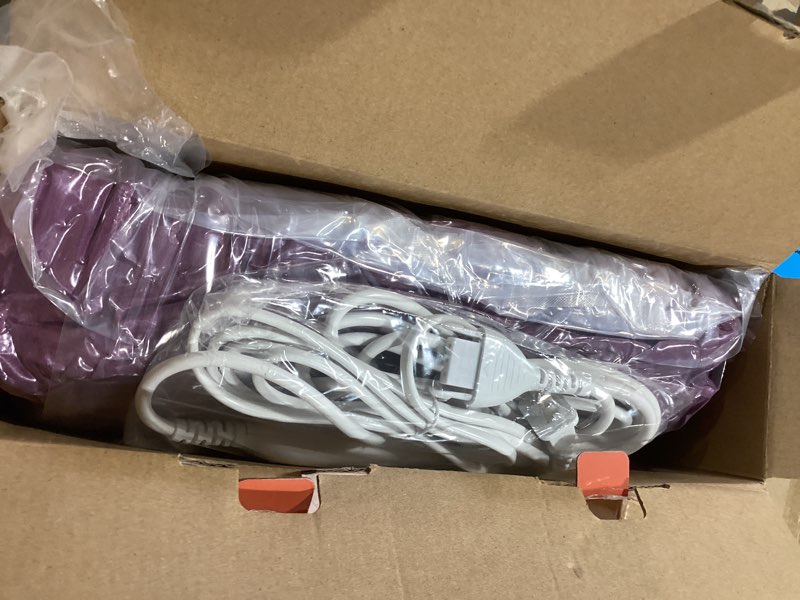 Condition photo showing New/Like New for greenoak heated blanket electric twin 62"x84", heating blanket with 10 heat levels 1/2/4/6/8 hours auto-off, soft flannel sherpa warm heater christmas blanket,taro purple taro purple 62x84