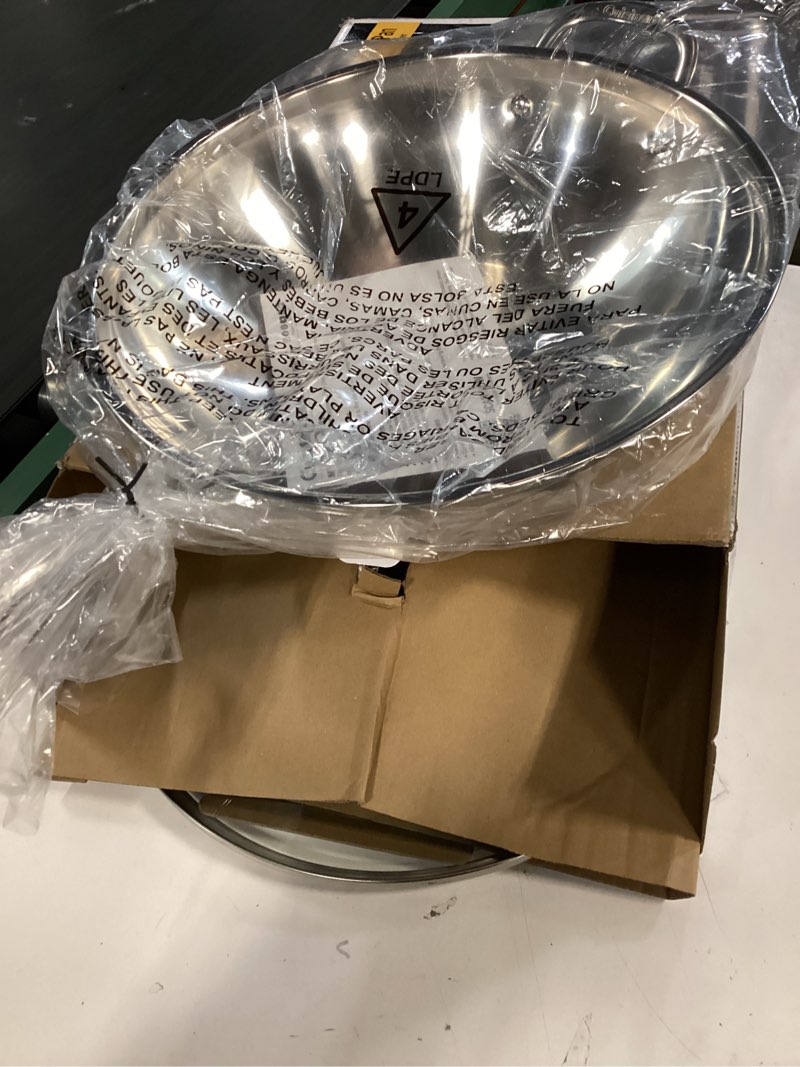 Condition photo showing Good Condition for Cuisinart 14-Inch Stir-Fry Pan, Helper Handle and Glass Cover, Chef's Classic Stainless Steel, 726-38H