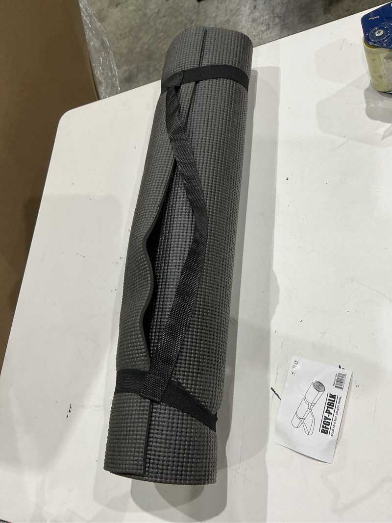 Condition photo showing Good Condition for fitvids all purpose 1/4-inch high density anti-tear exercise yoga mat with carrying strap, multiple colors black