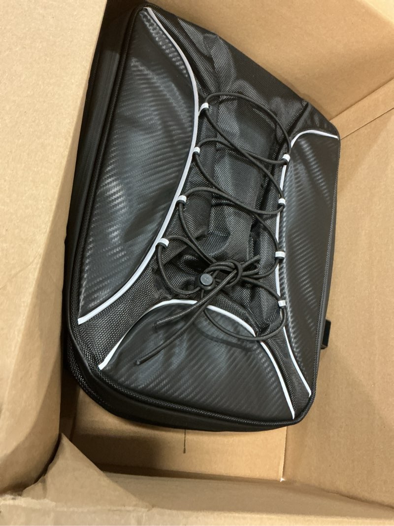 Condition photo showing Good Condition for vevor motorcycle tail bag, dual use motorcycle rear seat bag with waterproof rain cover, 22-34 l expandable outdoor sports motorbike luggage storage backpack handbag with straps