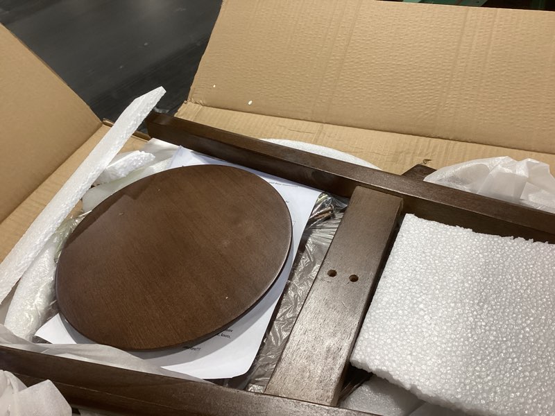 side table, 2-tier round end tables living room, mid century modern side table, round nightstand, oak accent table, small round coffee table, 16.54" dia.x 23.62" h(walnut)