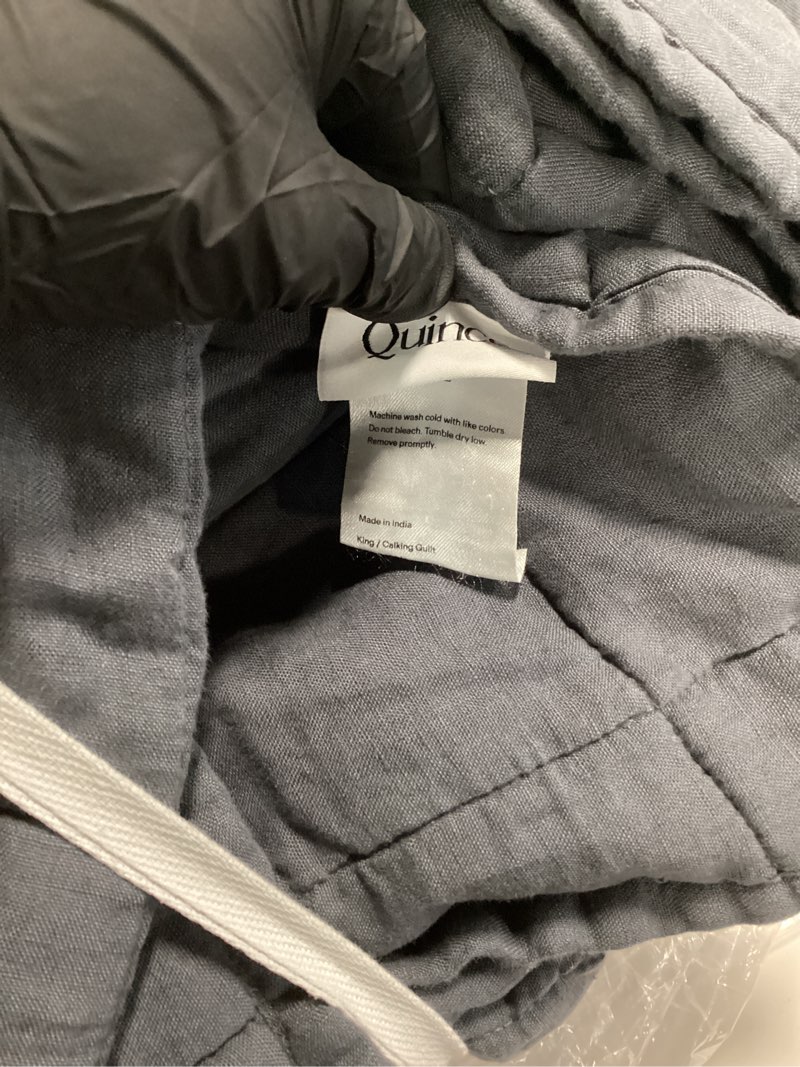 Condition photo showing New/Like New for european linen box quilt, king/cal king, nightfall