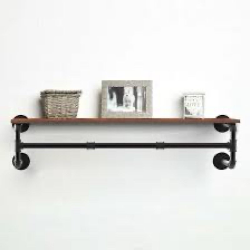 Rookwood 39.3'' Wall Mounted Clothes Rack Color: Brown
