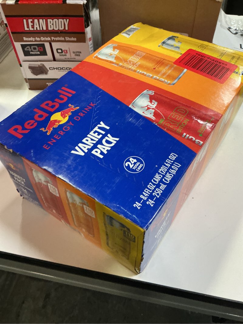 Condition photo showing New/Like New for Best before- 06/01/2026) Red Bull Energy Drink Variety Pack, Red Bull Red, Yellow, and Amber Edition and Energy Drinks, 8.4 Fl Oz, 24 pack Cans Variety 8.4 oz., 24pk, (1x24)