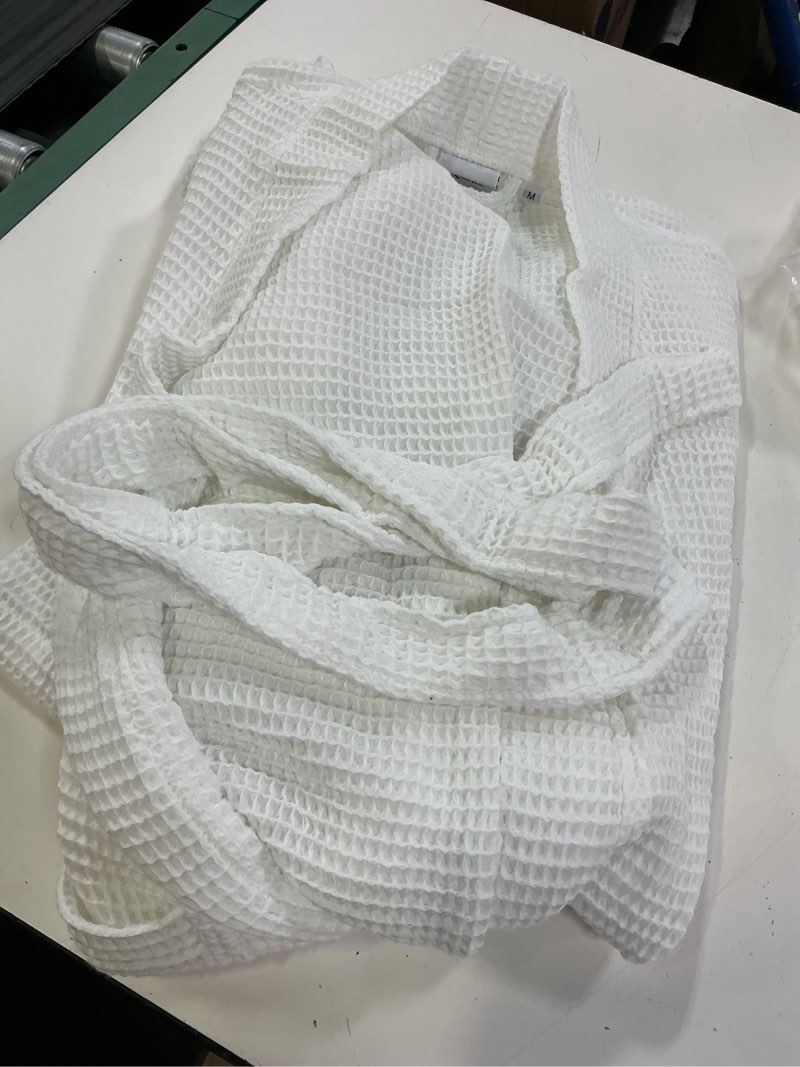 Condition photo showing Good Condition for organic turkish waffle robe, m, white