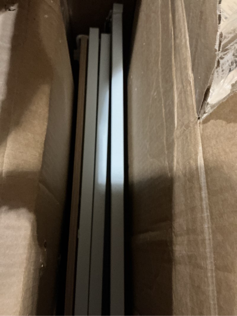 Condition photo showing As Is for Folding Desk with Monitor Stand, 31.5 Inch Foldable Computer Desk with Hook, Sturdy Small Space Saving Writing Table for Home Office Dorm, Oak 31.5 inch Oak