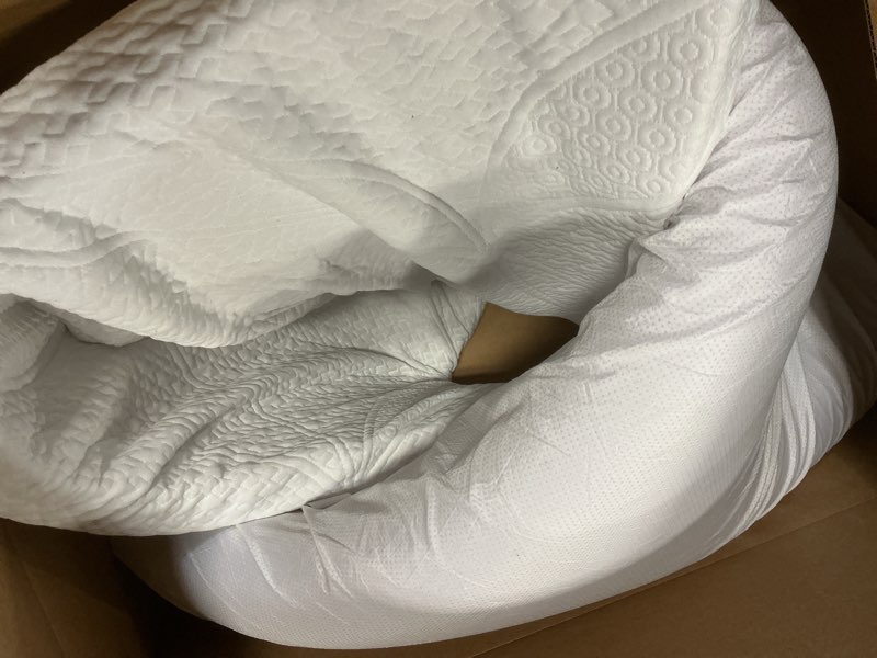 Condition photo showing As Is for SINWEEK 2 Inch Gel Memory Foam Mattress Topper with Cooling Cover Ventilated Soft Mattress Pad, Bed Topper, CertiPUR-US Certified, Full Size 2in With Cooling Cover Full