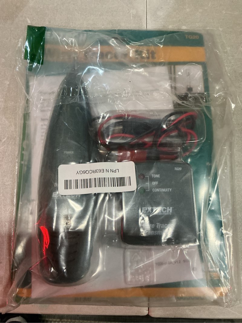 Condition photo showing Good Condition for extech tg20 wire tracer kit and tone generator - professional cable locator with non-contact probe, alligator clips, rj11 connector, and adjustable sensitivity - for non-energized circuits only
