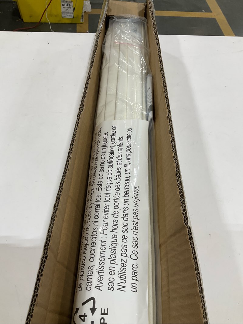 Condition photo showing Good Condition for LazBlinds Cordless Roman Shades for Windows, Light Filtering Thermal Insulated Window Blinds, Lightweight Fabric Blinds for Indoor Windows, 29" W x 60" H, Ivory Light Filtering - Ivory (Off White) 29" W x 60" H
