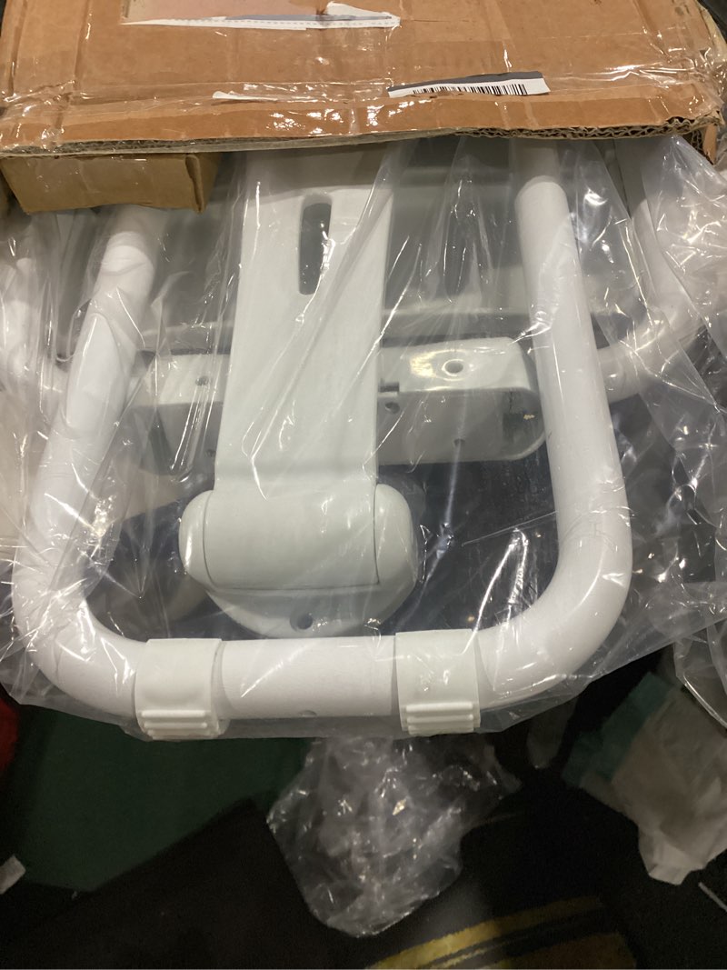 Condition photo showing Good Condition for 14x16 folding shower seat w/ 16" grab bar for inside shower bathtub, white | 500lbs capacity, stainless steel wall mounted shower bench, heavy duty anti-slip fold down shower chair, for elderly/disabled wall mounted folding shower seat