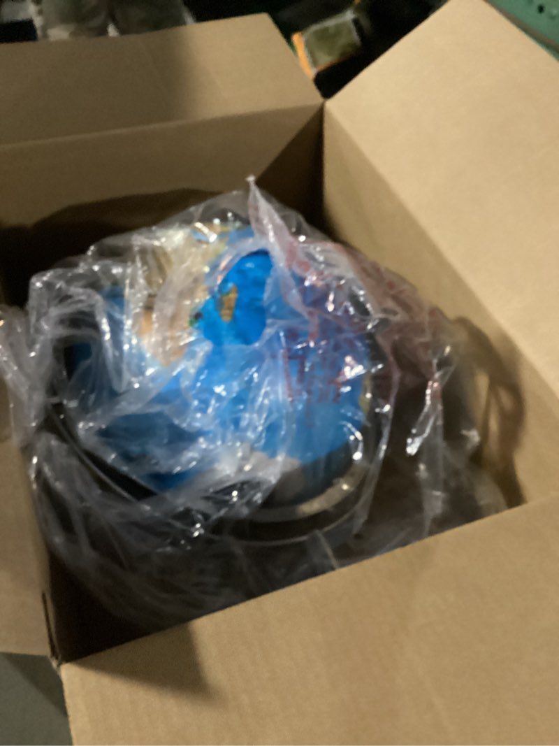 Condition photo showing As Is for VEVOR Rotating World Globe with Stand, 13 in/330.2 mm, Educational Geographic Globe with Precise Time Zone ABS Material, 720° Spinning Globe for Kids Children Learning Classroom Geography Education 13" World Globe