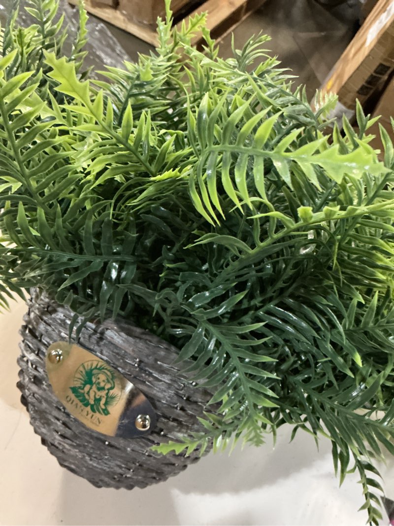 Condition photo showing Good Condition for dkaltm artificial boston fern bush- set of 2 large artificial ferns for outdoors, 45inch large faux ferns, suitable for office & living room decor, 55branches for each bouquet