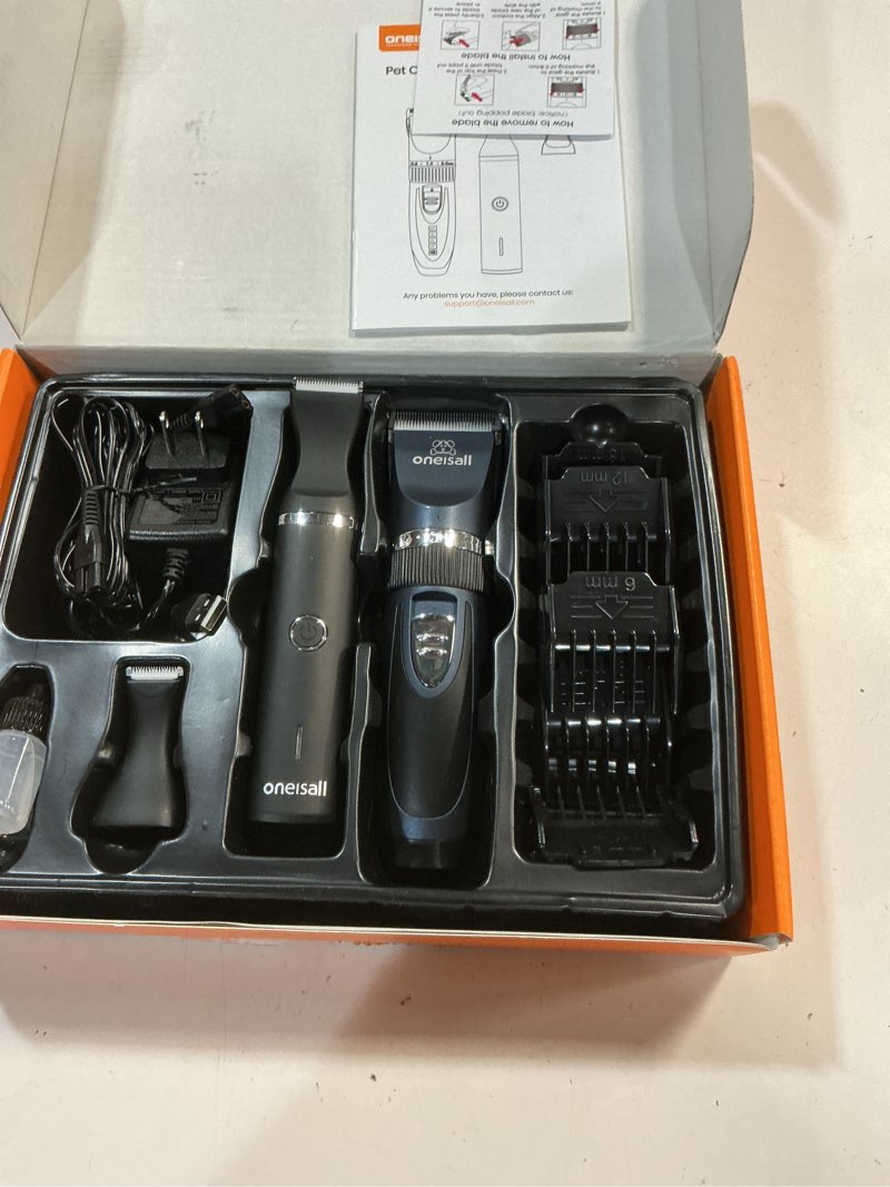 Condition photo showing New/Like New for oneisall Cat Clippers and Paw Trimmer 3 in 1 Cat Grooming Kit,Cat Clippers for Matted Hair,Cordless Kitty Shaver for Matted Long Hair,2 Speed Pet Clippers