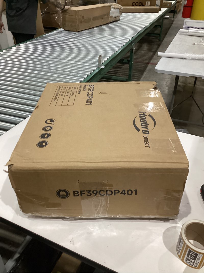 Condition photo showing New/Like New for HOOBRO Kitchen Chairs Set of 4, Wooden Dining Room Chairs with Metal Frame, Dining Chair with Back, Easy to Assemble, Farmhouse Dining Chair for Living Room, Rustic Brown and Black BF39CDP401 2 Rustic Brown + Black