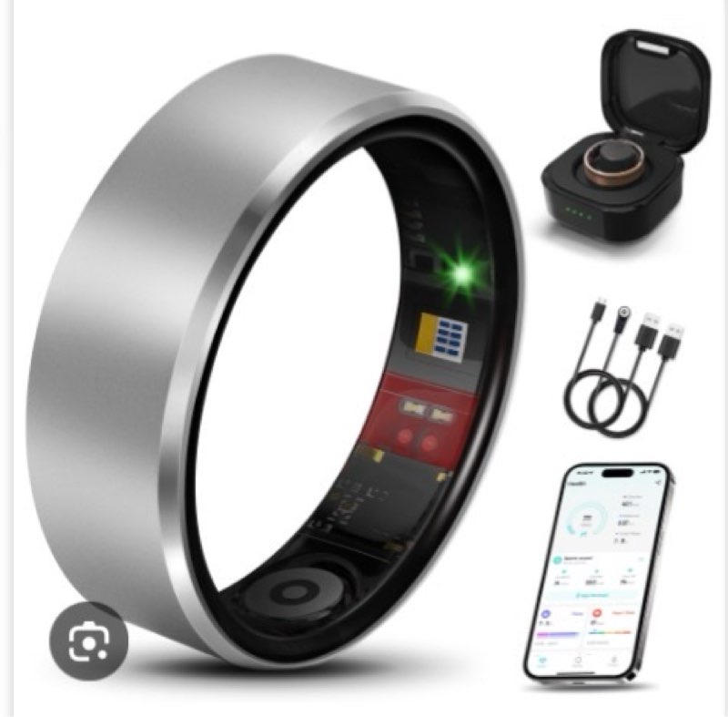 Smart Health Ring 2.0 for Women Men, Slim Scratch & Fingerprint Resistant Design,Efficient Chip Fitn