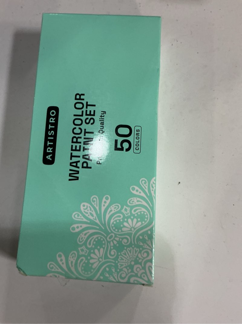 Condition photo showing New/Like New for ARTISTRO 50 Watercolor Paint Set - Portable Paint Kit - Perfect for Gifting to Adults, Teens, Tweens, & Kids - Art and Craft Supplies Kit 50 colors Portable Travel Mint