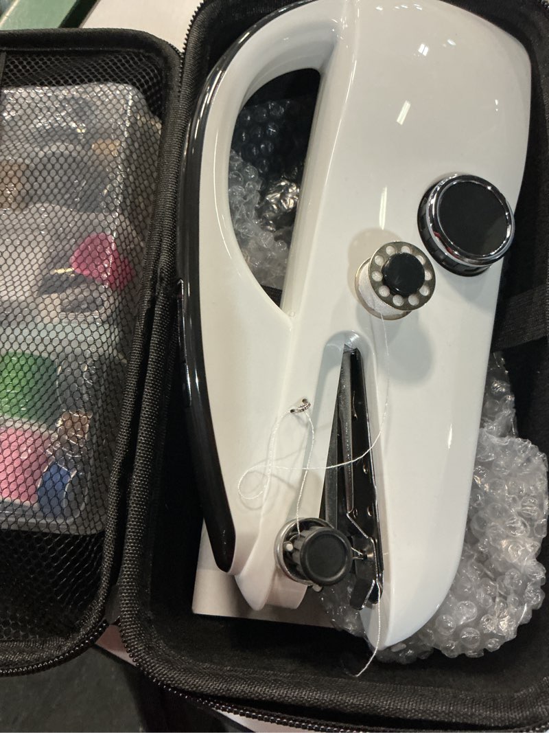 Condition photo showing Good Condition for handheld sewing machine, portable hand sewing machine with 20 thread colors emergency sewing kit, small hand held sewing machines suitable for clothes diy, ideal for adults & beginners. black