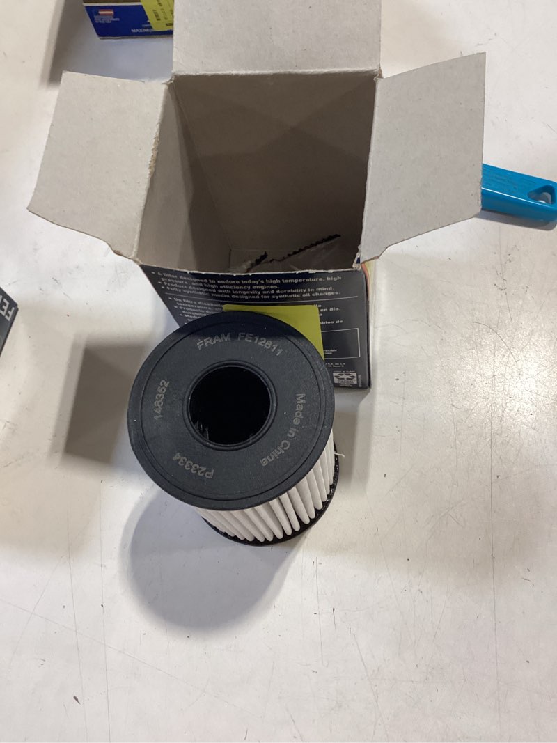 Condition photo showing Good Condition for fram synthetic endurance premium oil filter  fe12811  25k mile filter for hyundai and kia vehicles. 4.33  height