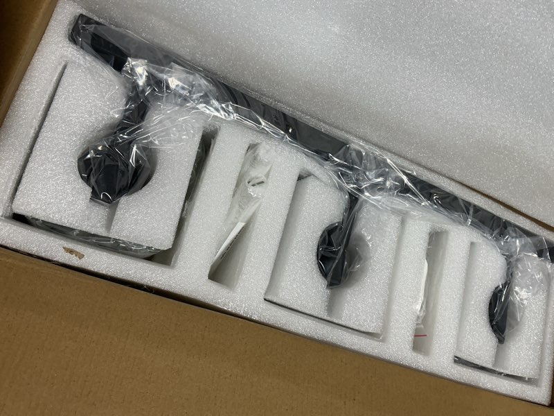 Condition photo showing Good Condition for Modern Bathroom Vanity Light 3-Lights Modern Black Crystal Wall Light Bathroom Vanity Light Fixtures Black Straight 3-Light