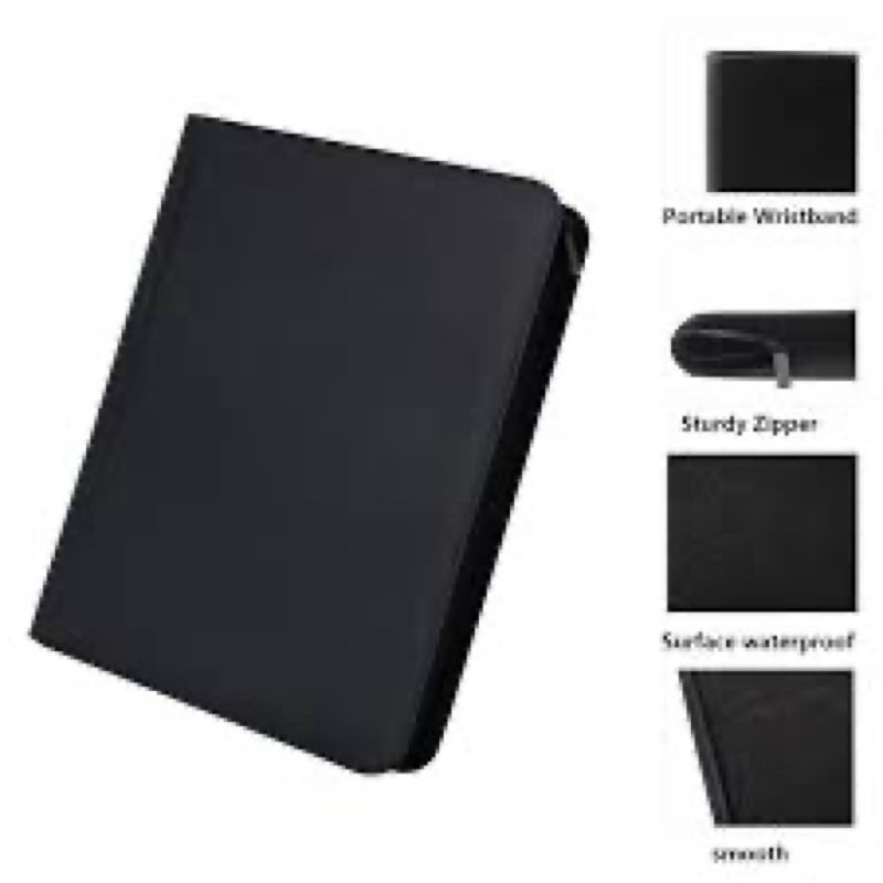 Snekdy premium 1024-pocket trading card binder, 16-pocket cards album, waterproof PU-leather Cover a