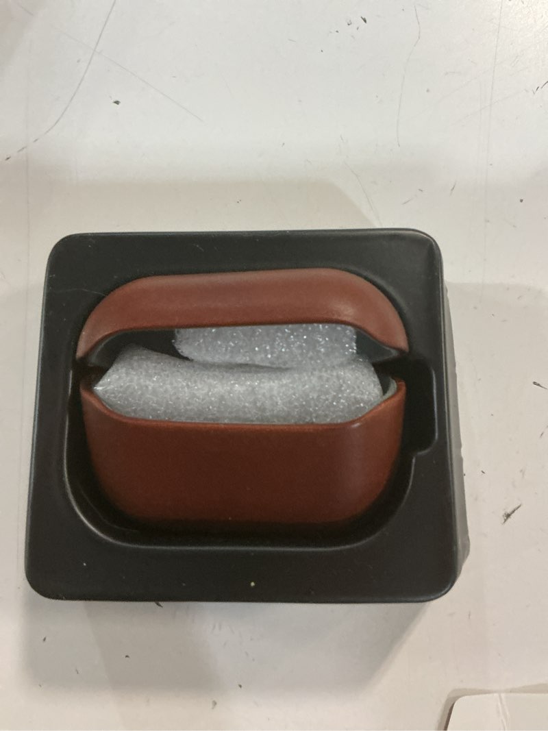 Condition photo showing As Is for icarer airpod pro 3 case, 100% geniune leather case, handmade top grade vintage cover, shockproof protective cover support wireless charging, compatible with airpods pro 3 2025 model (brown) airpod pro 3 brown