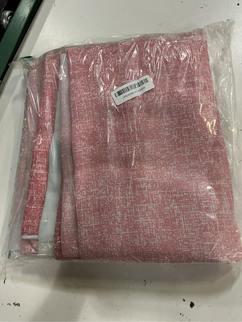 Condition photo showing New/Like New for pink ombre blackout curtains 84 inch long for girls bedroom, gradient energy efficient curtain drapes for living room bedroom full blackout window panels with grommets for home decor, 52"w, 2 panels 52"w x 84"l (pack of 2) 2pcs| pink