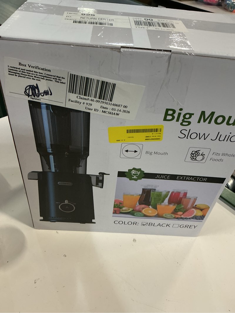 Condition photo showing Good Condition for ecoself cold press whole juicer machine / home kitchen whole fruit & vegetable