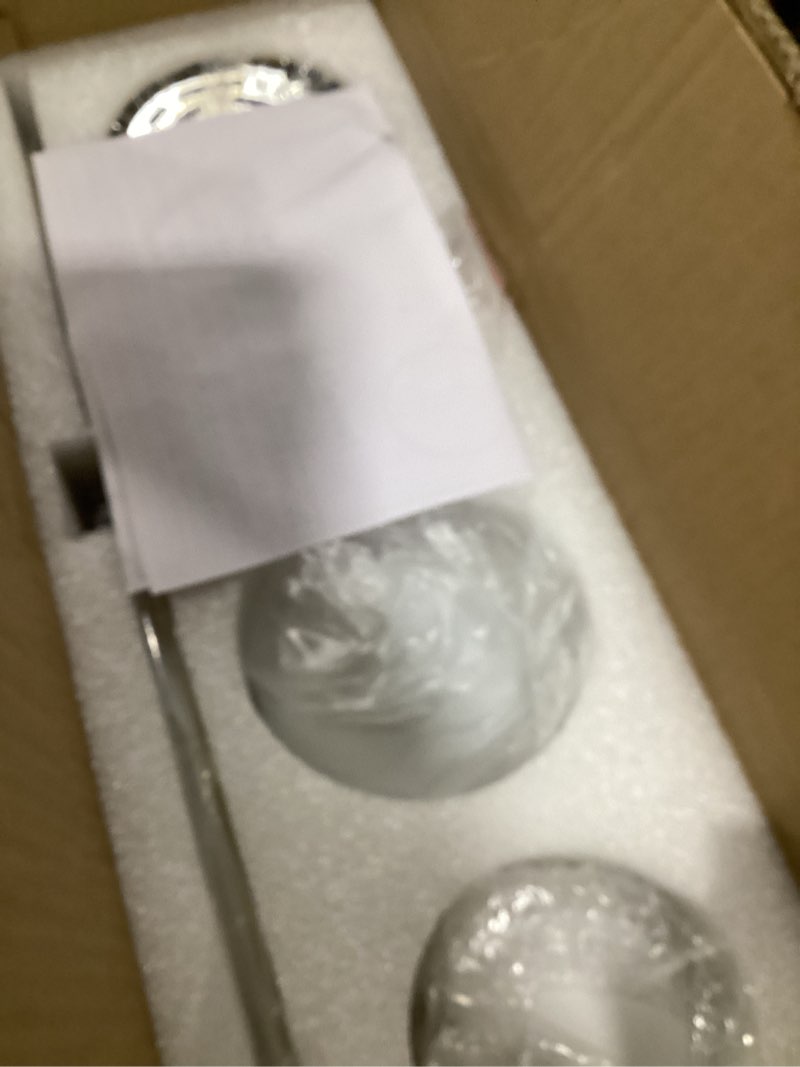 Condition photo showing Good Condition for golden wall lamp double ball, mid-century modern glass wall sconces,with g9 tricolor bulb for living room bedroom bedside stairs restaurant bathroom corridor aisle lighting