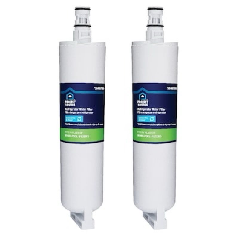 project source twist-in refrigerator water filter w-2-2 fits whirlpool filter 5 2 -pack
