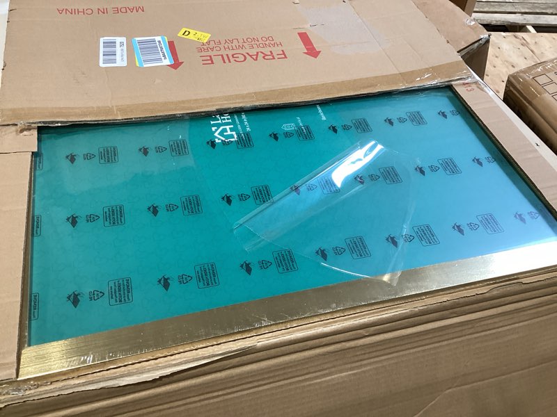 Condition photo showing Good Condition for lavie home 24 x 24 picture frame, square poster frame with high definition plexiglass, horizontal or vertical wall gallery poster frames suitable for photos, artworks, posters,puzzle, gold 1pc 24x24 gold