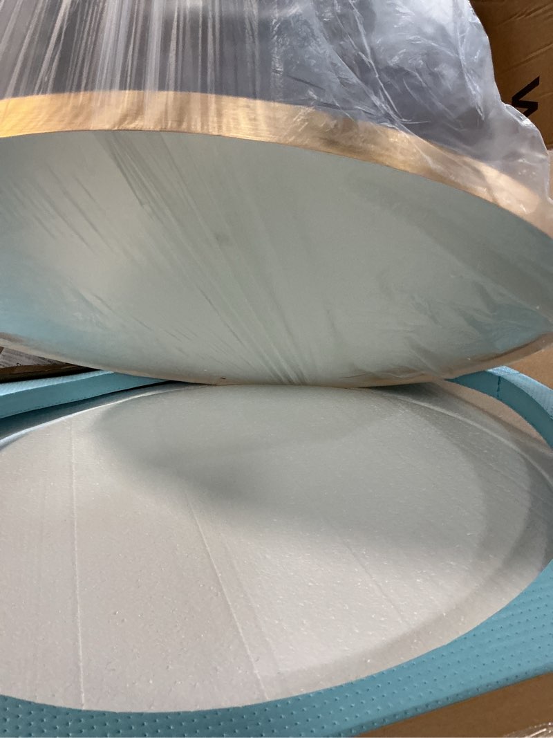 Condition photo showing Good Condition for niccy 24" led backlit round mirror for bathroom, gold framed vanity light wall mirror, led smart circle mirrors with 3 lighting colors, round lighted mirror with anti-fog, ip65 waterproof gold 24"l x 24"w