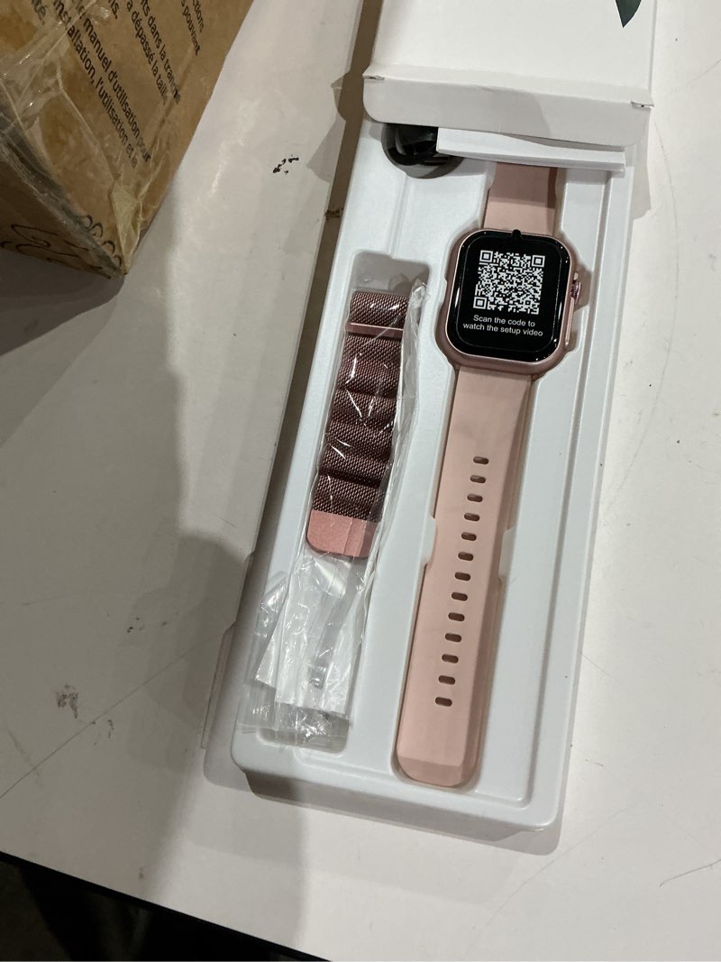 Condition photo showing Good Condition for Smart Watch for Women Men Fitness: 1.85" Smart Watch with 30 Days+ Battery Life Make/Recive Call Heart Rate SpO2 Sleep Monitor 120+ Sport IP68 Waterproof Fitness Tracker Watch for iPhone Android Rose 1.85