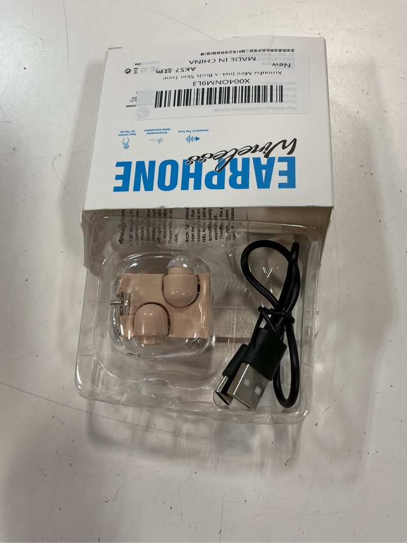 Condition photo showing New/Like New for mini invisible small bluetooth earbuds sleeping for small ears low profile tiny hidden discreet smallest earbuds for work sleep ear buds invisible headphones buds skin tone nude