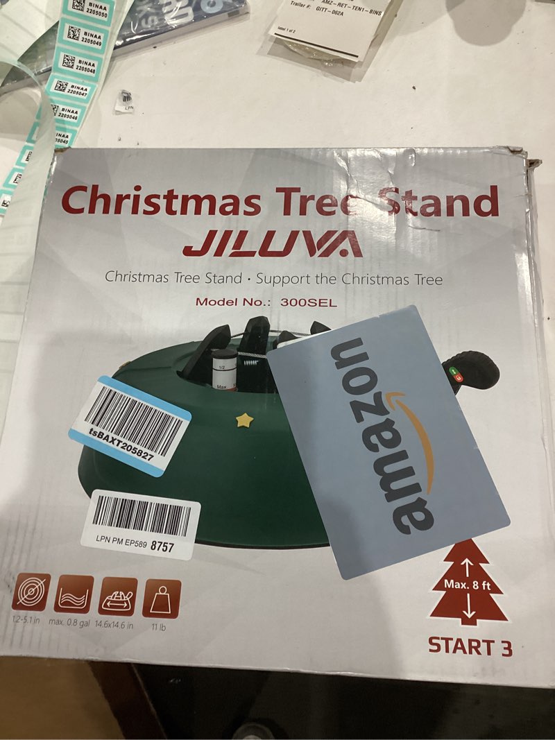 Condition photo showing New/Like New for Christmas Tree Stand with Water Reservoir, Foot Press Easy Setup, Fits up to 8ft Real Tree with 5.1" Diameter, Equipped with Water Level Indicator, No Assembly Needed For 8 Ft Tree