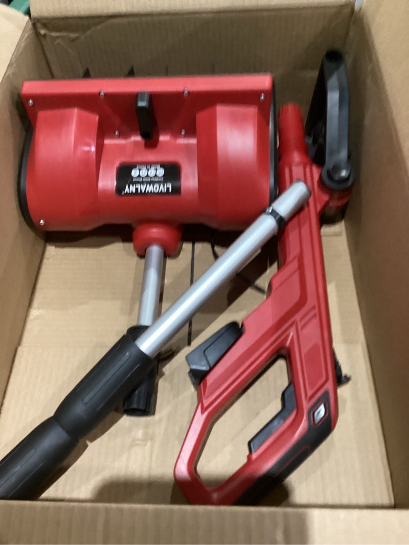 Condition photo showing Good Condition for LIVOWALNY Electric Snow Shovel Compatible with Milwaukee 18V Battery, Cordless Snow Blower 12"x6" Clearing Path, Lightweight Powered Snow Thrower with Adjustable Directional Plate LED Light, Tool Only