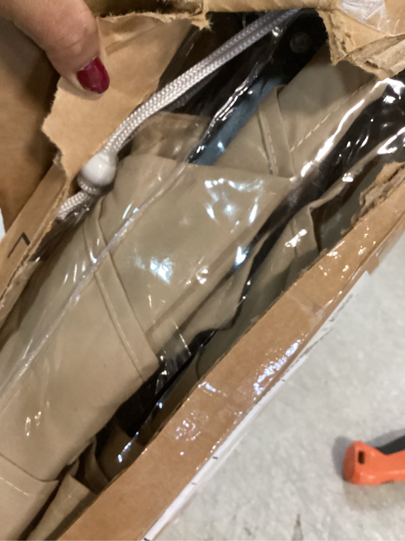 Condition photo showing As Is for (BROKEN BY LEVER)Blissun 9' Outdoor Patio Umbrella, Outdoor Table Umbrella, Yard Umbrella, Market Umbrella with 8 Sturdy Ribs, Push Button Tilt and Crank