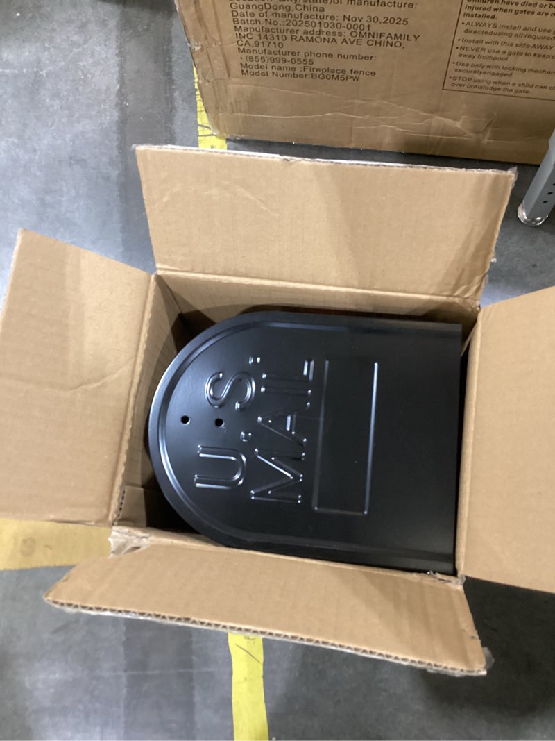 Condition photo showing Good Condition for black metal mailboxes for outside post mount, standard mail box, galvanized steel heavy duty mailbox, medium capacity, 19 x 8.7 x 6.7 inches