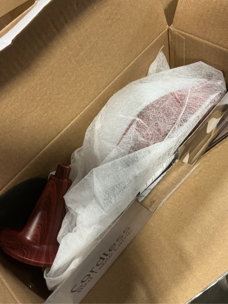 Condition photo showing Good Condition for 2 cute bird lamps combo,small bedside lamps with 3 color temperature and adjustable brightness,rechargeable cordless lamp for bedroom nightstand bedside table (wood tone + red) maple+red