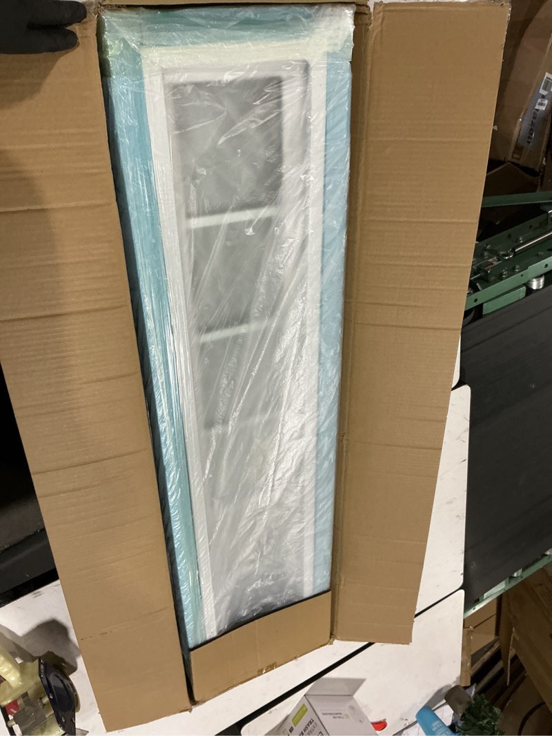 Condition photo showing Good Condition for vinyl transom household window, 10" x 48" double pane fixed window with grids and tempered glass for house, garage (white) 10x48 inch white