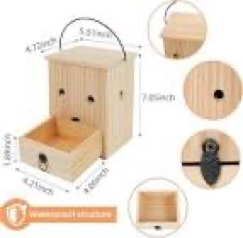 carpenter bee traps for outside 4pack– durable, weather-resistant, eco-friendly wooden wasp trap for