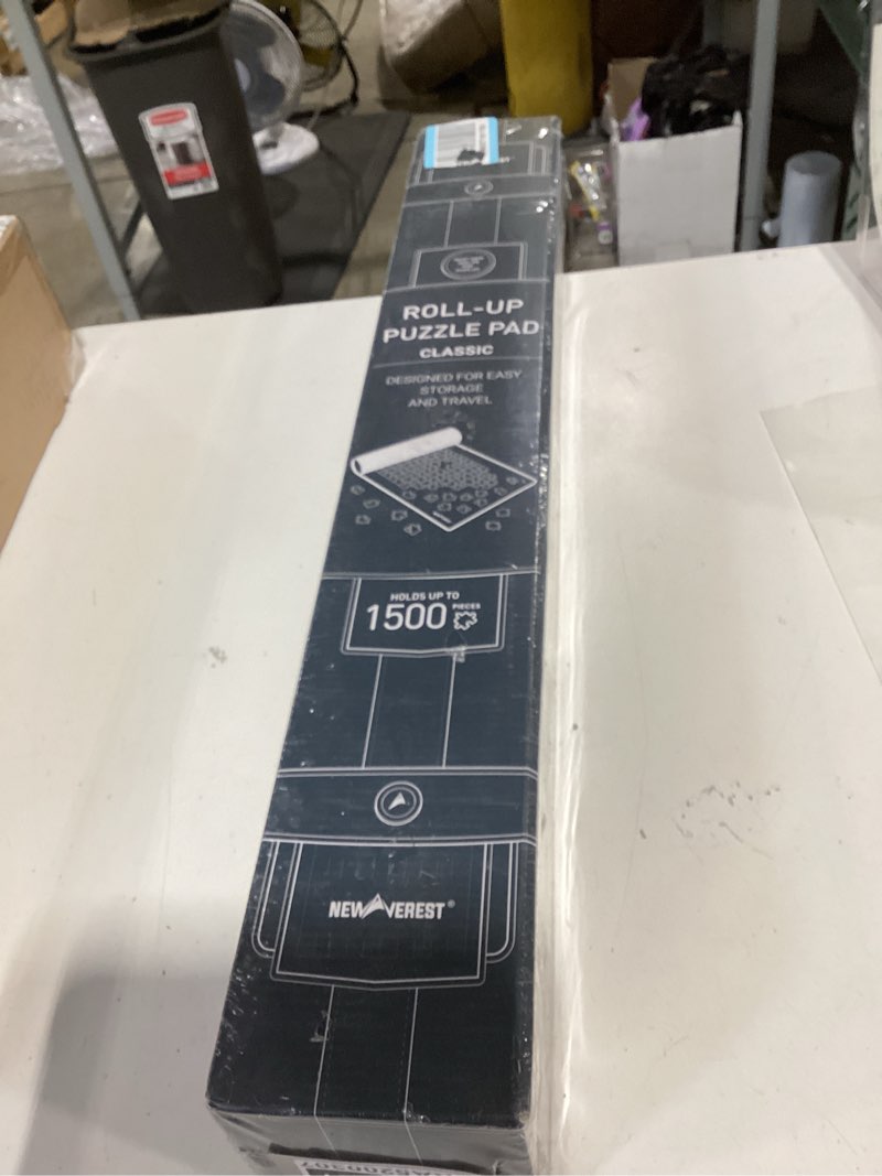 Condition photo showing New/Like New for the original newverest jigsaw puzzle mat roll up, saver pad 46” x 26” portable keeper up to 1500 pieces with non-slip rubber bottom & smooth top + 3 puzzle sorting trays & travel-friendly storage bag 1500pcs