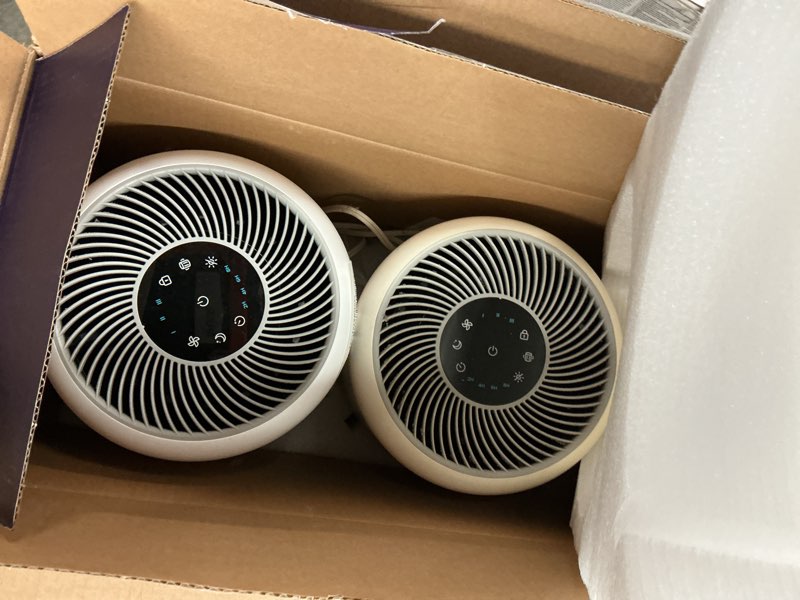 Condition photo showing As Is for LEVOIT Air Purifier for Home Allergies Pets in Bedroom, Covers Up to 1073 ft² by 56W High Torque Motor, AHAM VERIFIDE, 3-in-1 Filter, HEPA Sleep Mode, Remove Dust Smoke Odor, Core300-P, White, 2 Pack White Core 300-P 2Pack